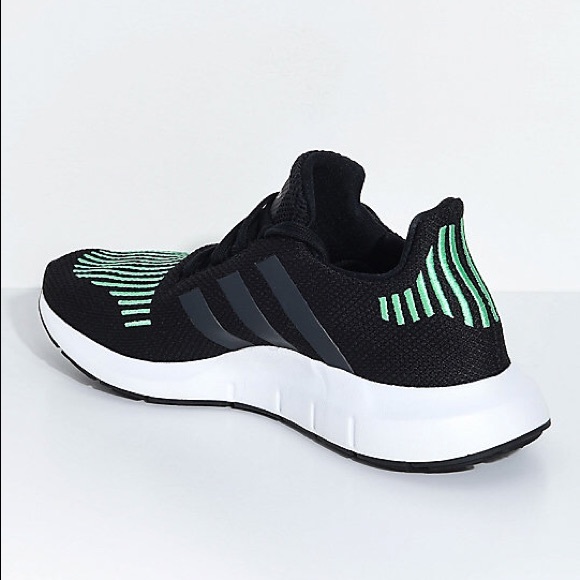 FIRM $ adidas swift run black & white shoes - Picture 2 of 5